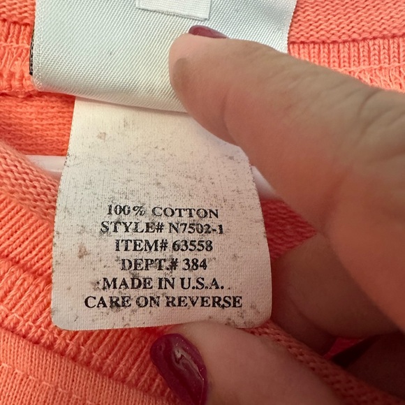 Hot Cotton By Marc Ware Orange Short Sleeve Long Rolled Neck Sweatshirt Dress M - Picture 6 of 7